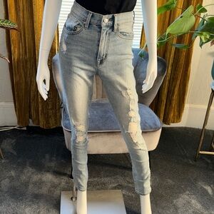 BDG Light Blue Distressed High-Rise Skinny Jeans - Women